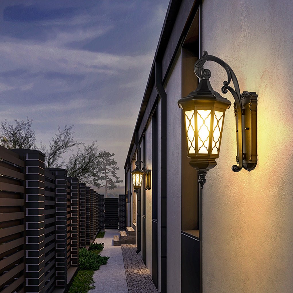 Outdoor Retro Waterproof Wall Lamp Decorative Lighting for Villa Courtyard Balcony