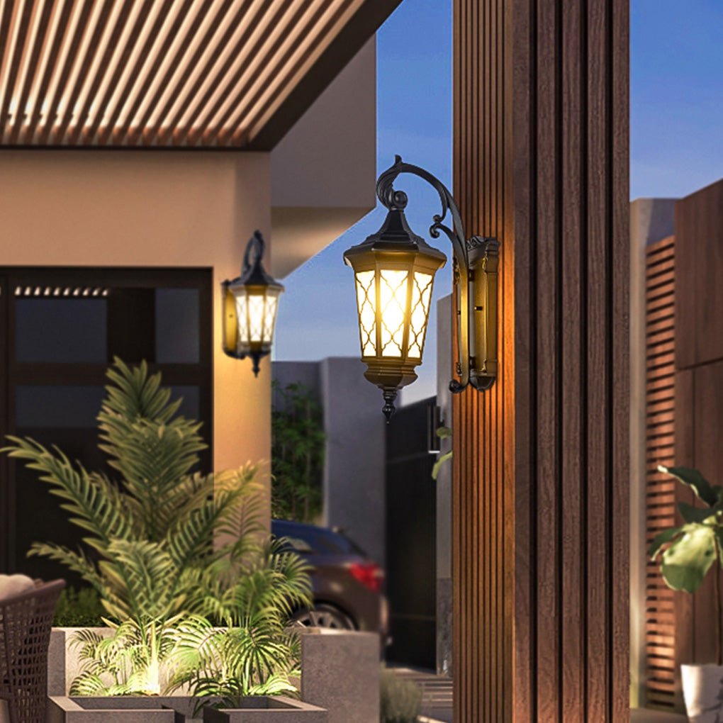 Outdoor Retro Waterproof Wall Lamp Decorative Lighting for Villa Courtyard Balcony