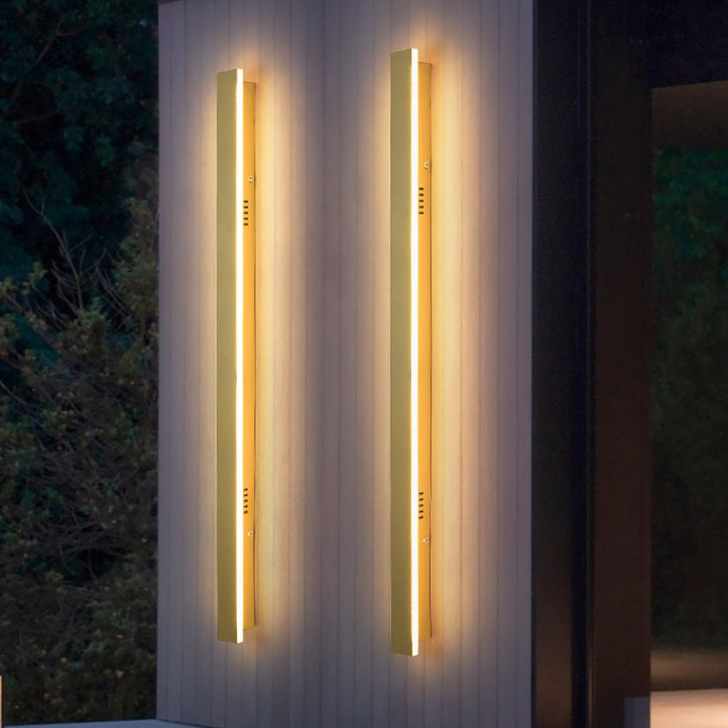 Outdoor Waterproof Rust-proof Minimalist Strip LED Wall Sconces Garden Light