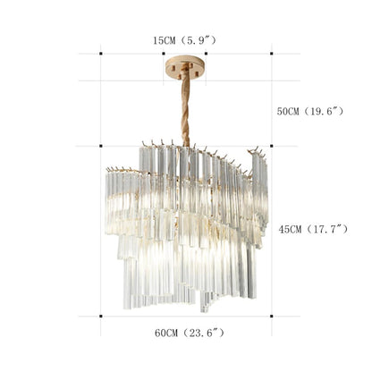 Artistic Electroplated Glass Crystal LED Chandeliers Pendant Light