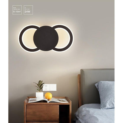 Modern Geometric Ring 2-Light LED Flush Mount Ceiling Light