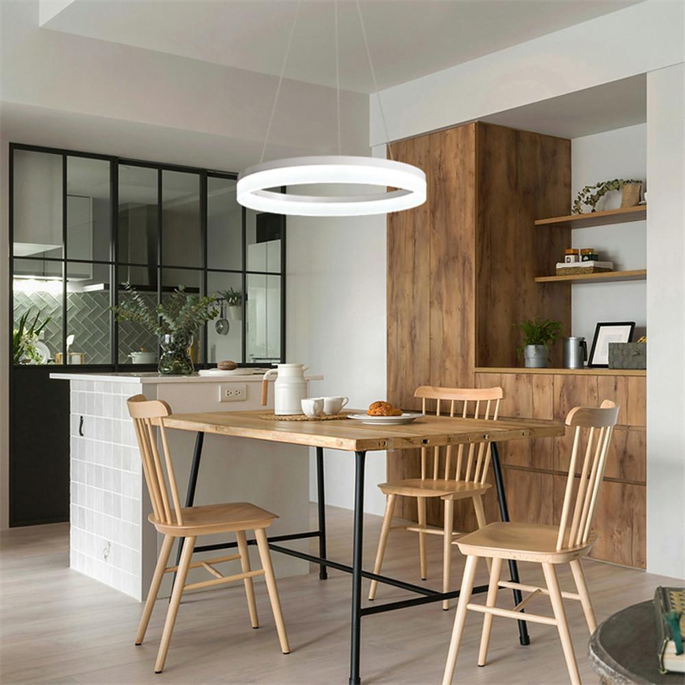 Thick Circle Modern Acrylic Pendant Lighting LED Kitchen Dining Room Lighting Ceiling Light