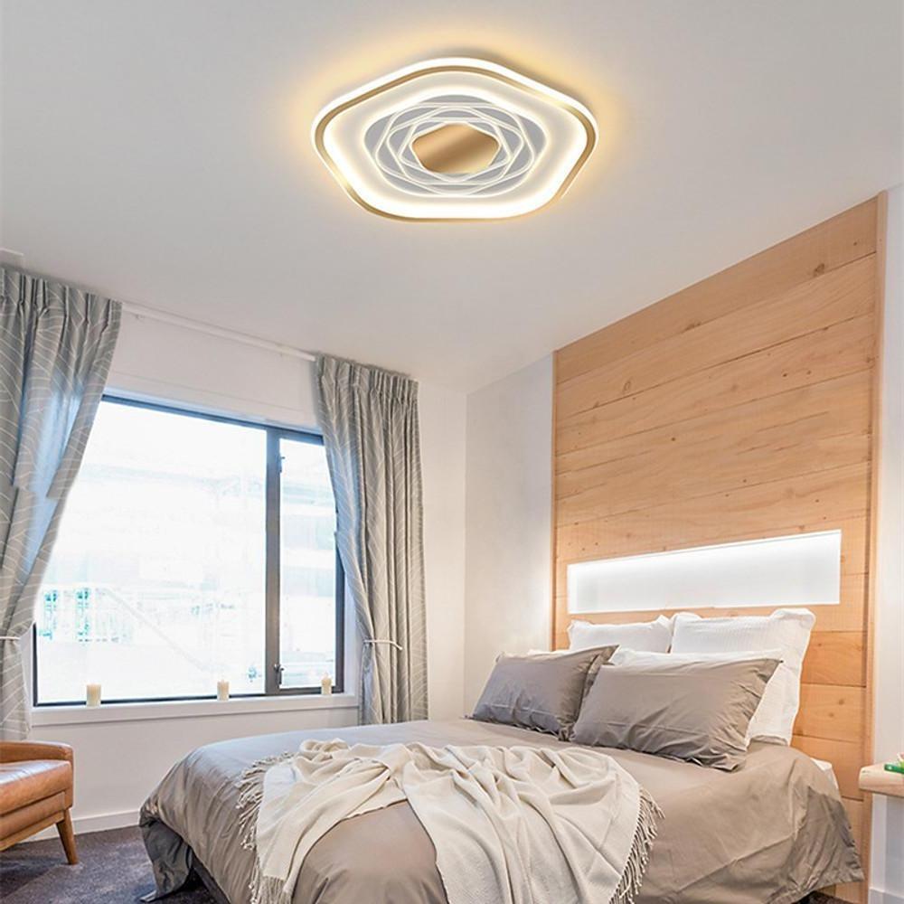 Hexagonal Acrylic Abstract LED Flush Mount Ceiling Light for Bedroom