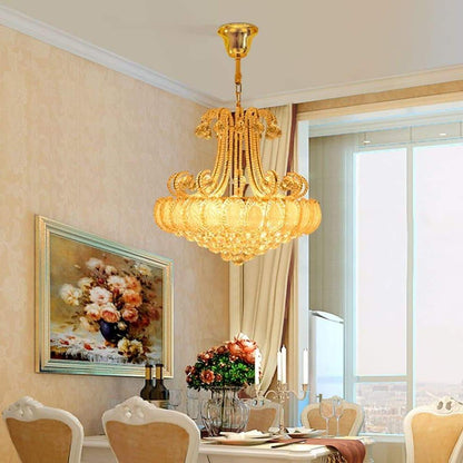 8-light Modern Gold/Silver Vintage Crystal Chandeliers For Living Room