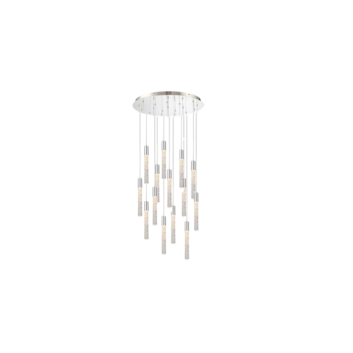 Magic 21-Light LED Pendant in Polished Nickel