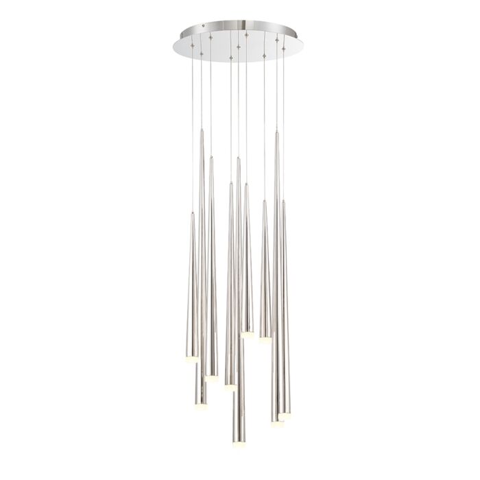 Cascade 9-Light 17" in Polished Nickel