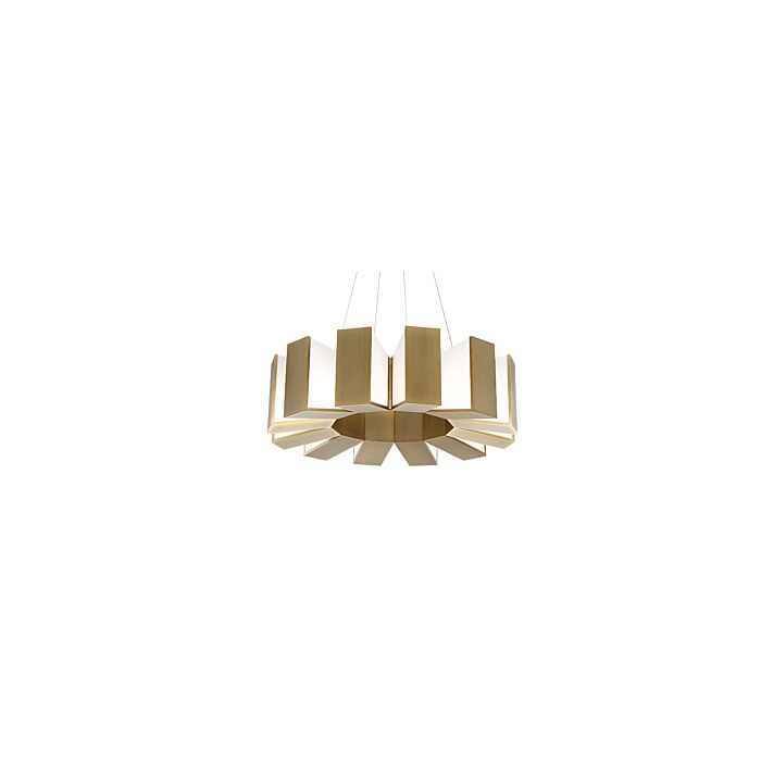 Chronos Pendant Light in Aged Brass