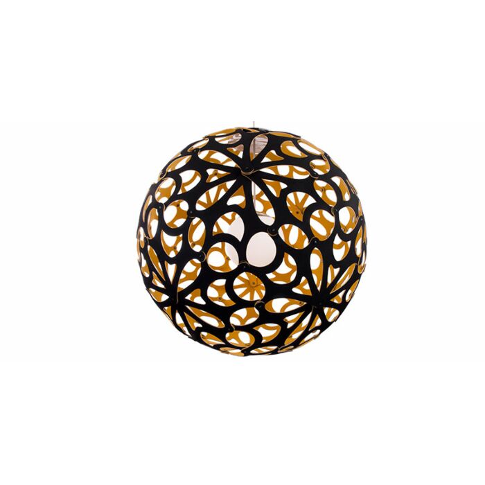 Groovy Pendant Light in Black and Gold and Brush