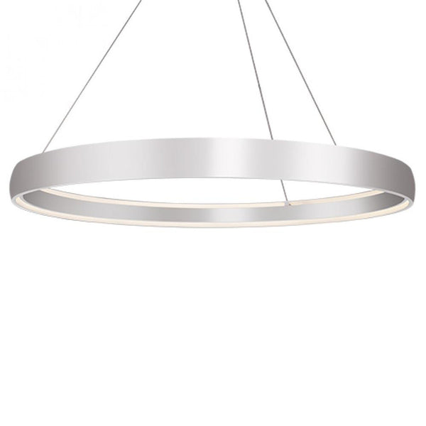 Pendant, LED, Brushed Silver, White Acrylic Diffuser, 71.5"W (PD22772-BS 45LDY)