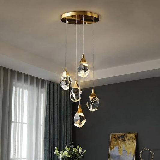 Diamante 5-Light Crystal Pendant Light Fixture