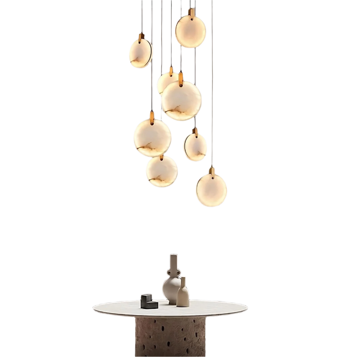 Moonshade Natural Marble Pendant Light Fixture