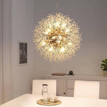 El Sol Crystal Dandelion Lighting Fixture