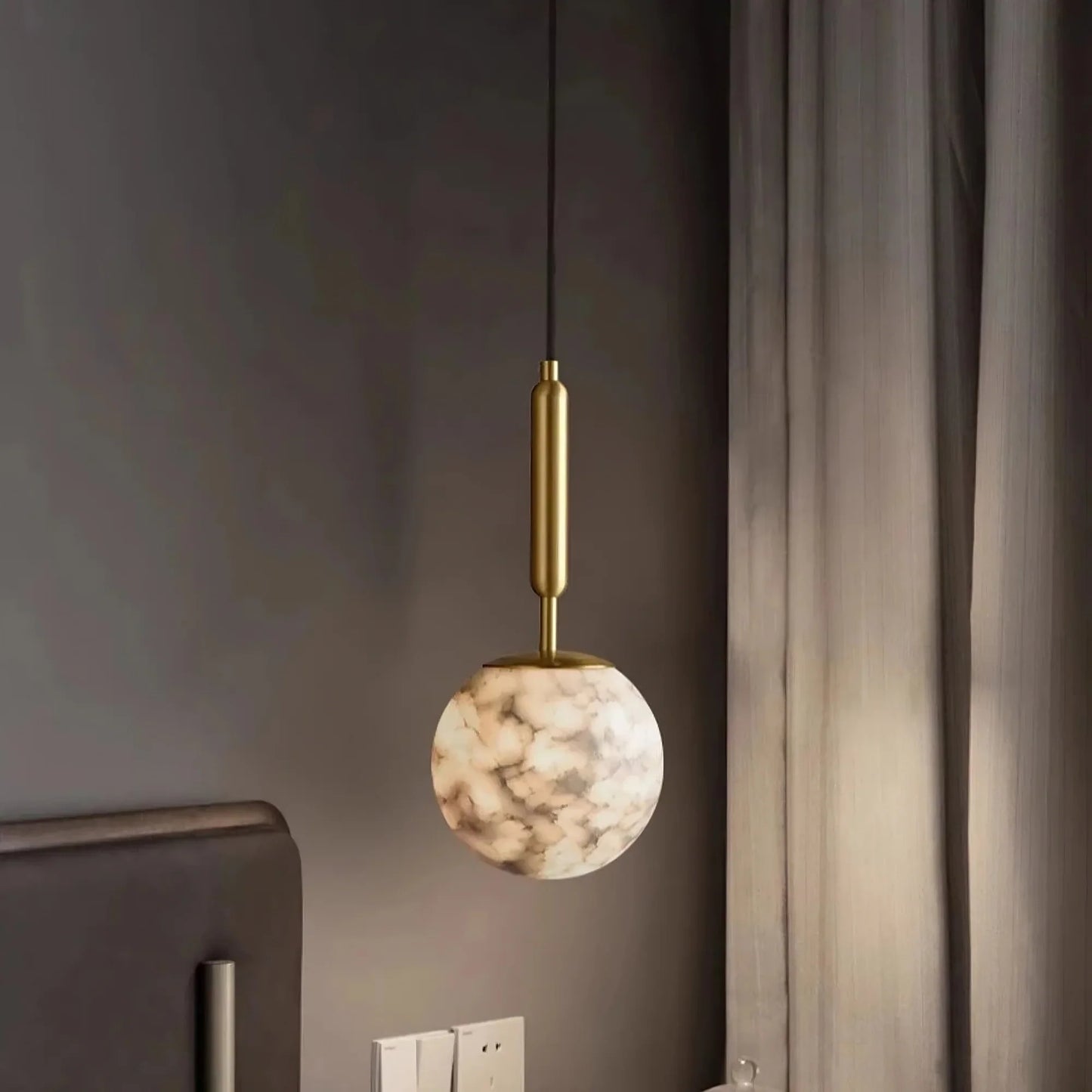 Moonshade Natural Marble Ball Pendant Light