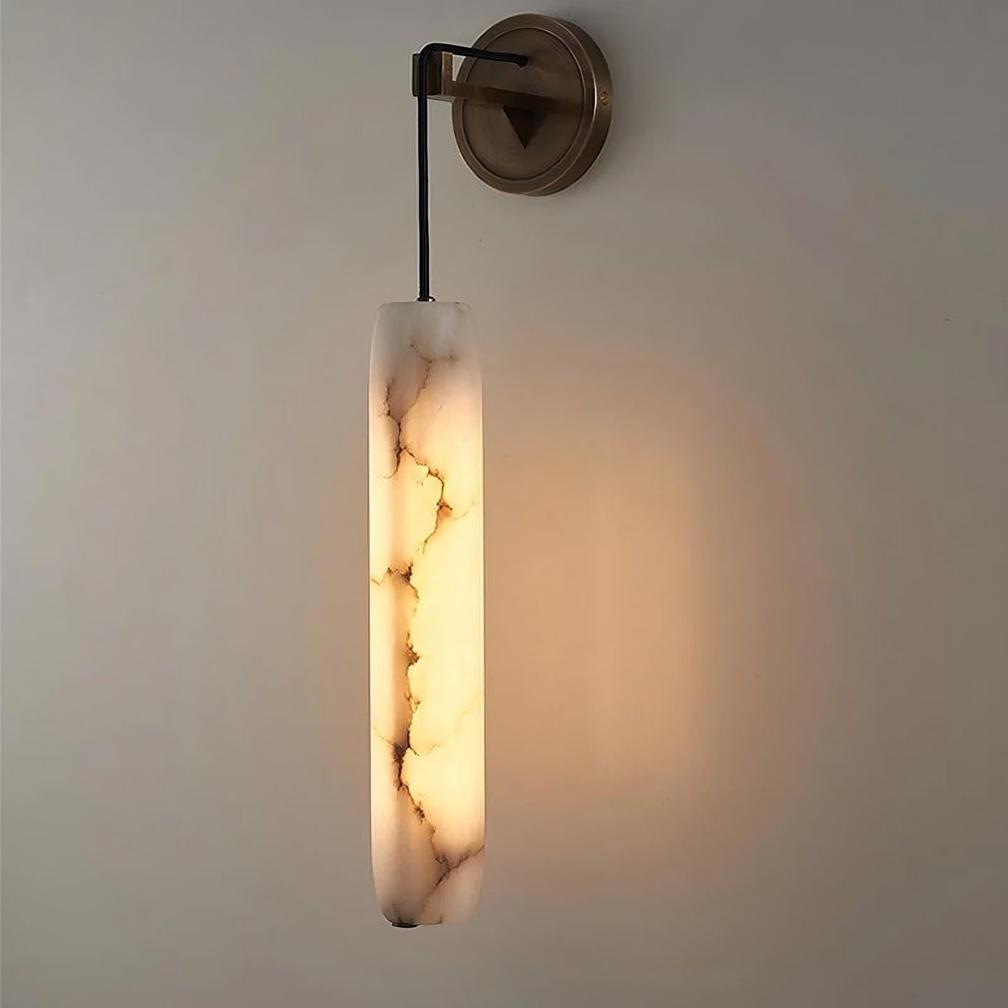 Moonshade Natural Marble Pendant Wall Sconce