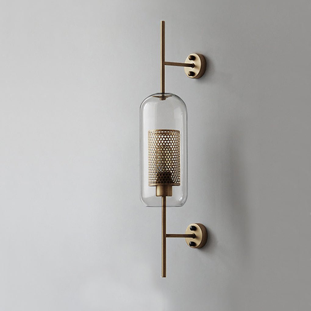 Personalized Creative Retro Industrial Style Corridor Bronze Glass Tank Wall Sconces