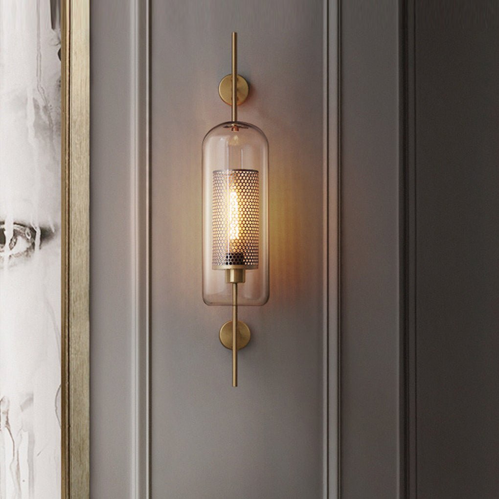 Personalized Creative Retro Industrial Style Corridor Bronze Glass Tank Wall Sconces