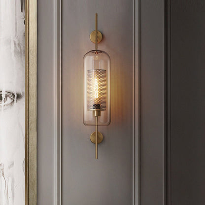 Personalized Creative Retro Industrial Style Corridor Bronze Glass Tank Wall Sconces