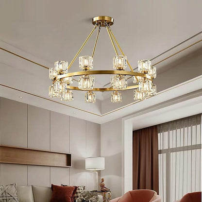 Circles Spotlights Industrial Brass Flush Mount Light LED Ceiling Light