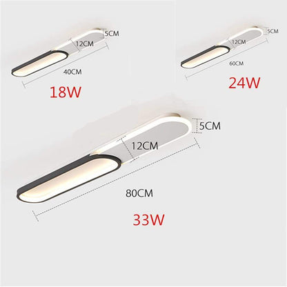 2 Rectangle Flush Mount Ceiling Light Minimalist LED Light