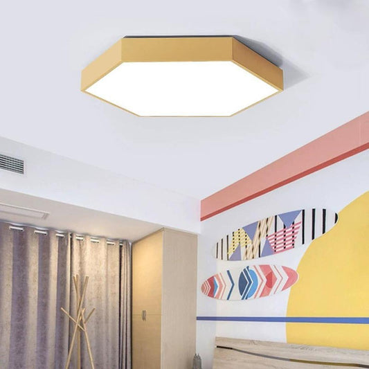 Hexagon LED Flush Mount Ceiling Lights Modern Metal Lights