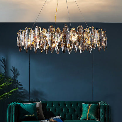 Postmodern Personality Creative Crystal Chandelier with Three-color LED