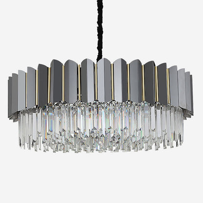 Postmodern Personality Three-color LED Home Living Room Crystal Chandelier