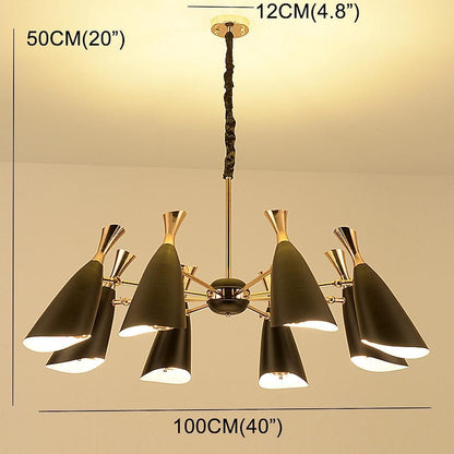 8-light LED Electroplated Metal Nordic Chandeliers Ceiling Lights Fixture