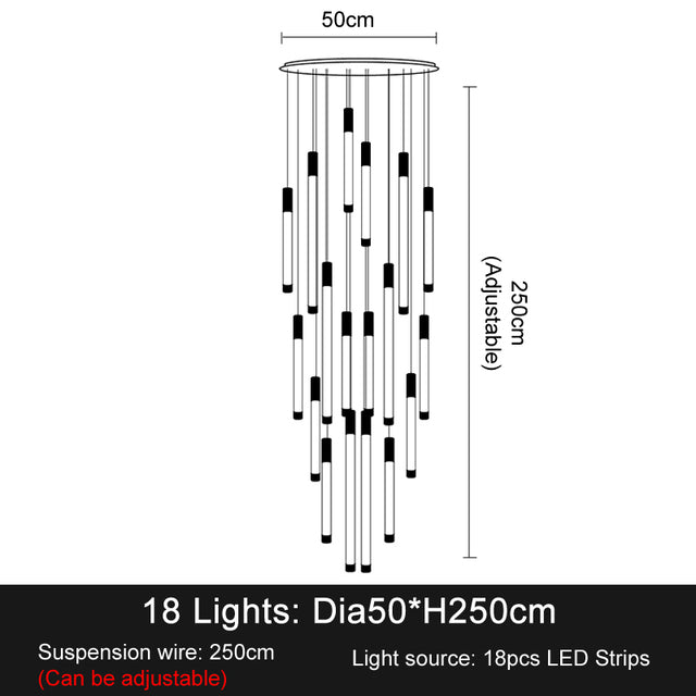 La Barra Staircase Foyer Chandelier