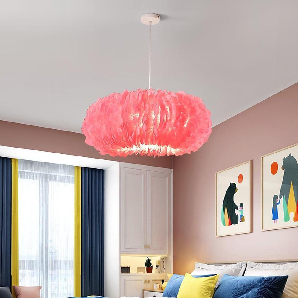 Feather Fairy Tale Theme Artistic Capiz Pendant Light Ceiling Light