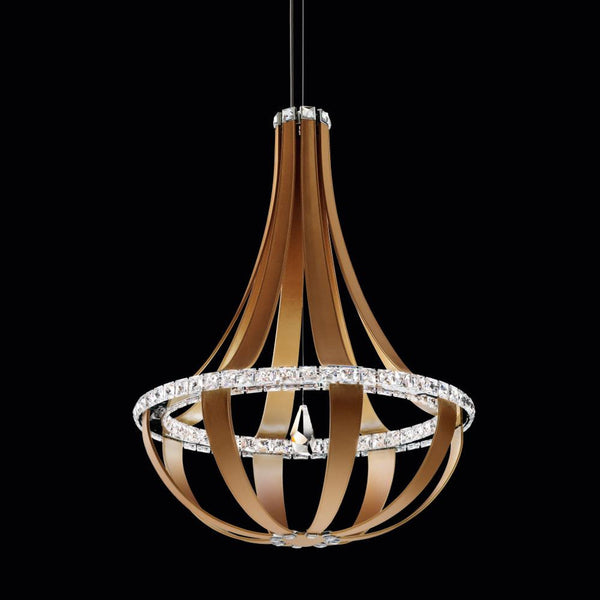 Empire Pendant, 16-Light, LED, Chinook Leather, Clear Swarovski , 27"W (SCE120DN-LC1S 1J5ZTG)