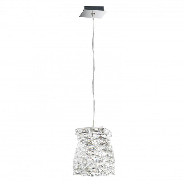 Large Pendant, 1-Light, LED, Stainless Steel, Clear Swarovski Crystal, 9"W (STW510N-SS1S 1J5ZUJ