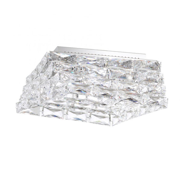 Flush-Mount, 5-Light, LED, Stainless Steel, Clear Swarovski Crystal, 15.5"W (STW710N-SS1S 1J5ZUK)