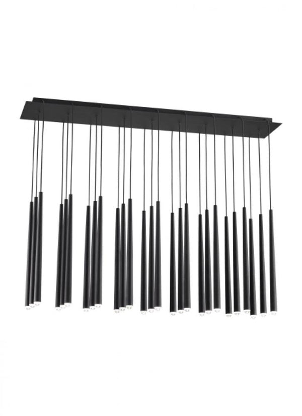 Ceiling Chandelier, 27-Light, LED, Nightshade Black, 43.2"L (700TRSPPYL27TB-LED930120 70PGDL5)