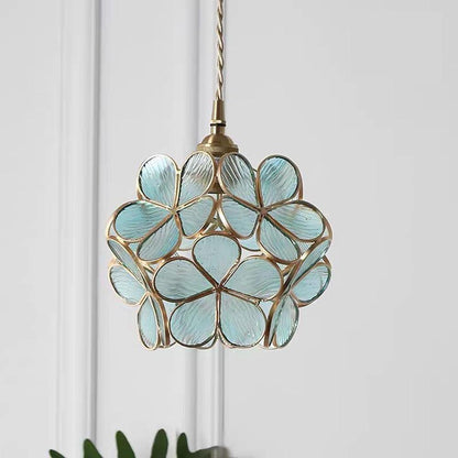 Ornate Copper Glass Pendant Lights Traditional Classic Pendant Lighting