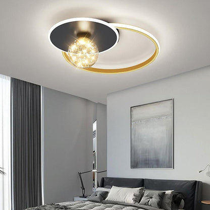 Geometric Circles Globe LED Modern Ceiling Lights Flush Mount Lighting