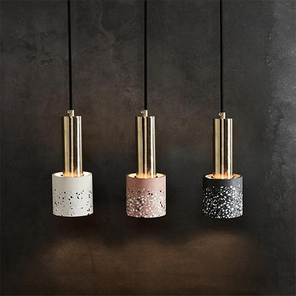 Cylinder Concrete LED Electroplated Nordic Pendant Light Island Lights