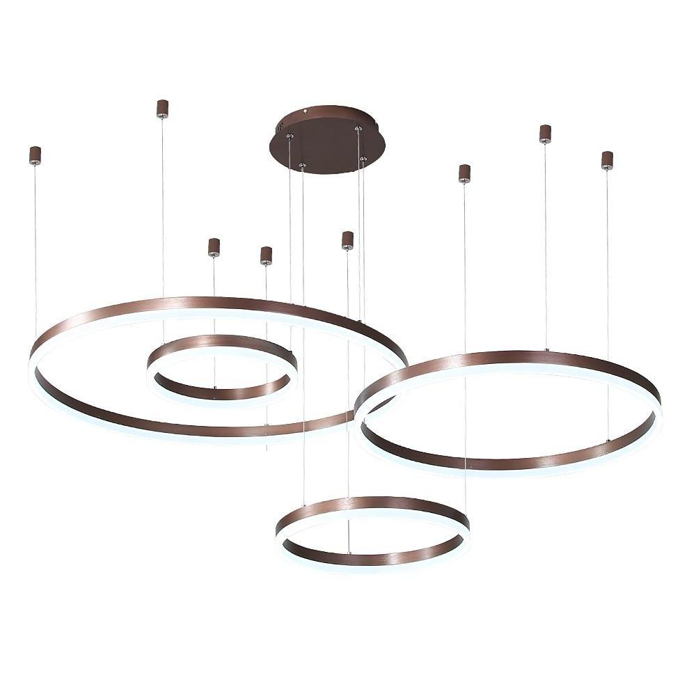 Circle Aluminum Large Chandeliers for High Ceilings Living Room Ceiling Lights