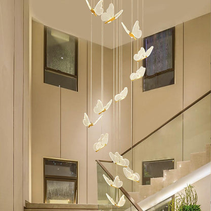 Butterfly Shapes Design Pendant Lighting Acrylic Metal Island LED Living Room Ceiling Lights