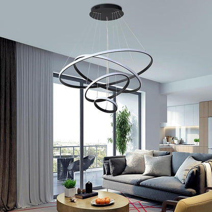 3 Ring Design Pendant Lighting Acrylic Aluminum Pendant Unique LED Ceiling Light