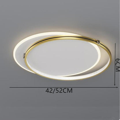 2 Circle Metal Dimmable LED Modern Ceiling Light Flush Mount Lighting