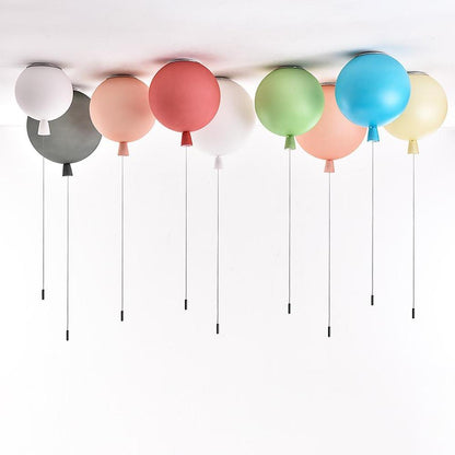 Glass Airballoon Shaped LED Novelty Style Flush Mount Lighting Ceiling Light