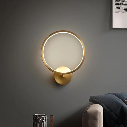 3-light Circular Copper LED Modern Flush Mount Lighting Ceiling Lights