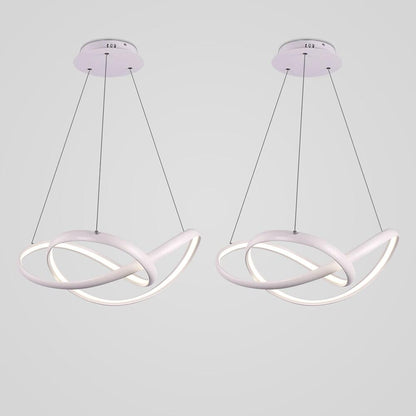 Interweaving Curved Decor Dimmable LED Adjustable Modern Pendant Lighting