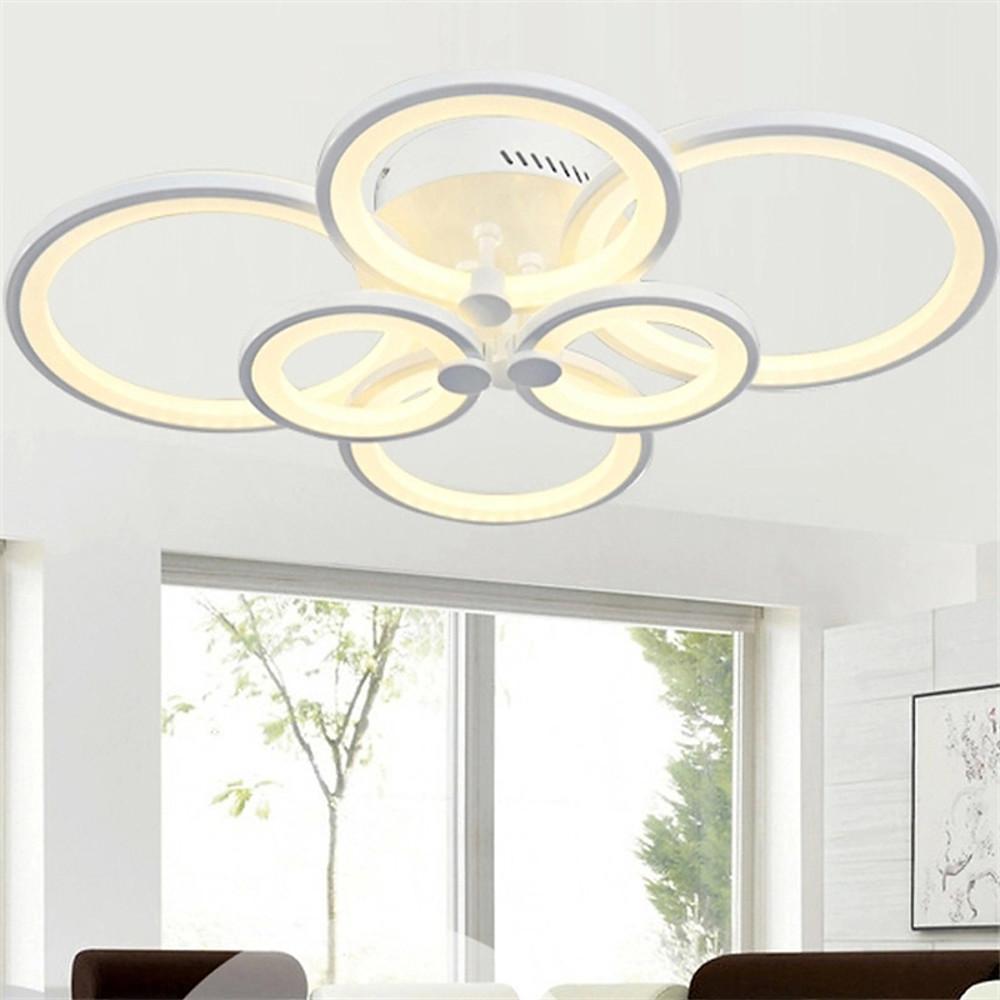 Multi Circles Dimmable LED Modern Ceiling Lights Flush Mount Lighting