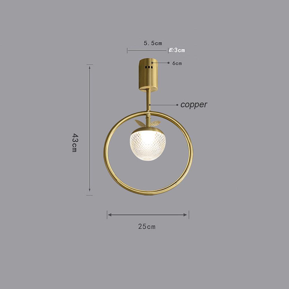 Circle LED Gold Modern Flush Mount Lighting Ceiling Lights Chandeliers