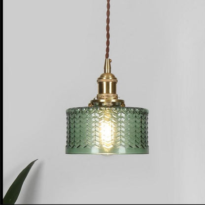 Circular Design Metal Glass Pendant Lighting Antique Pendant Lighting