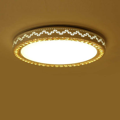 Circular Geometric Pattern LED White Modern Ceiling Light Flush Mount Lighting