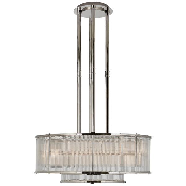 Large Tiered Chandelier - Polished Nickel