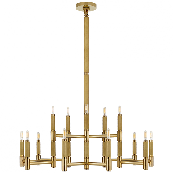 Large Chandelier - Natural Brass