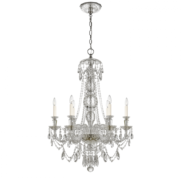 Medium One-Tier Chandelier - Crystal